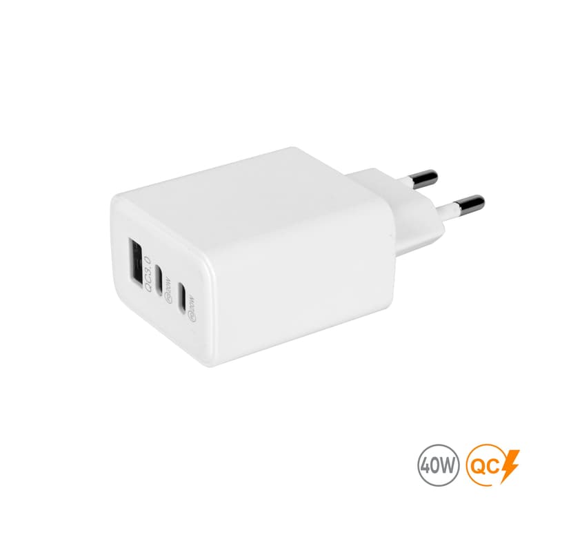 Мережевий зарядний пристрій 40W Real, TM TEG для брендування логотипом