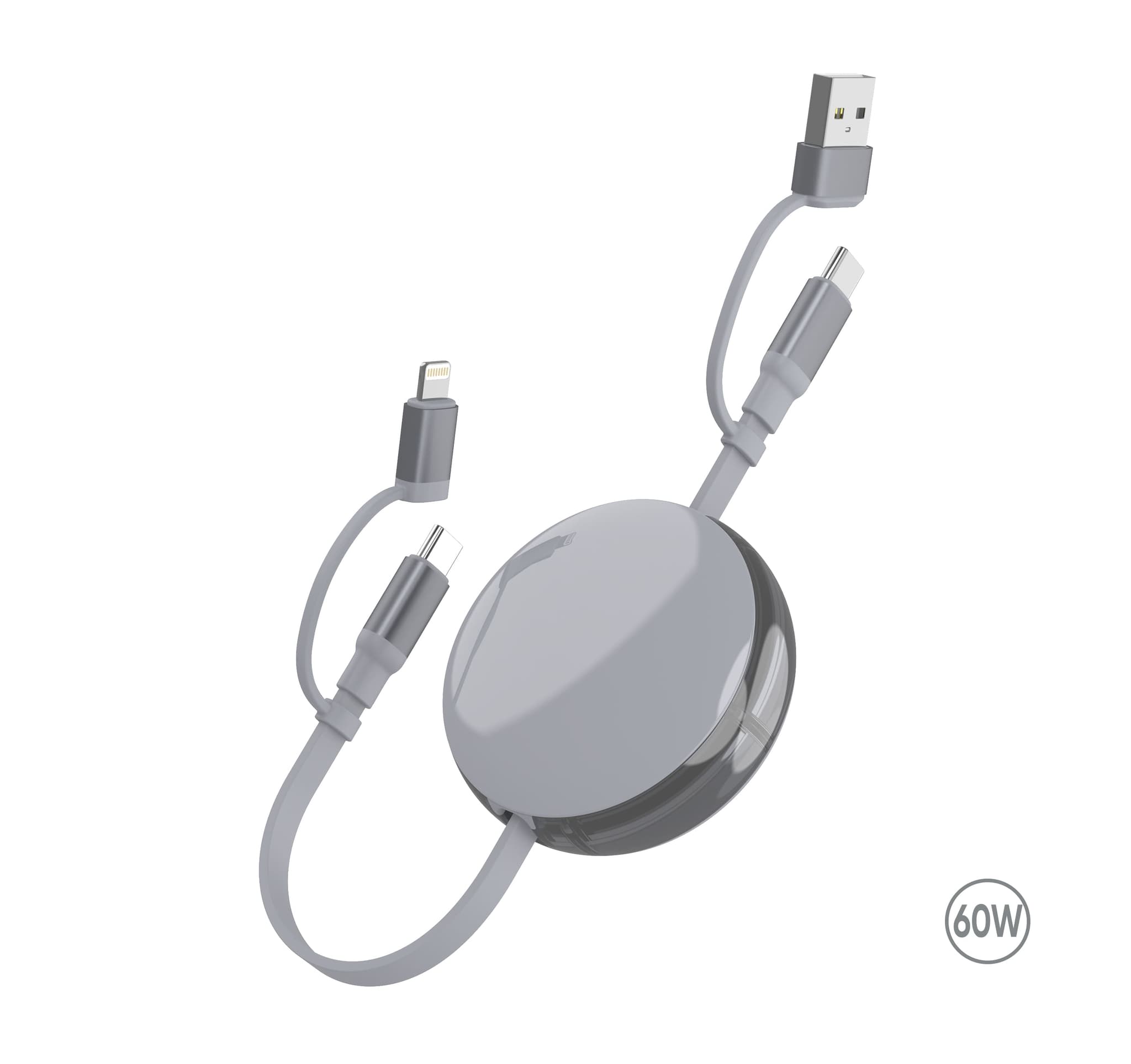 Зарядний кабель 3 в 1 Ving, ТМ TEG для брендування логотипом